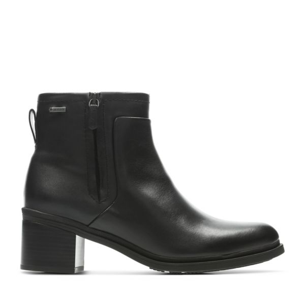 Clarks Womens Brooklyn Bay GORE-TEX Ankle Boots Black | CA-3560781